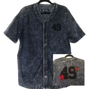 Retro District Denim Style Men’s Top